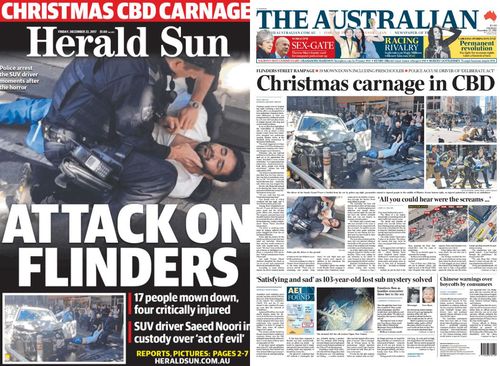 Front pages of the Herald Sun and The Australian today. (Supplied)