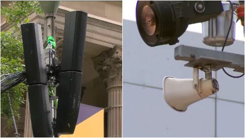 Dozens of the speakers were installed across the city late last year. (9NEWS)