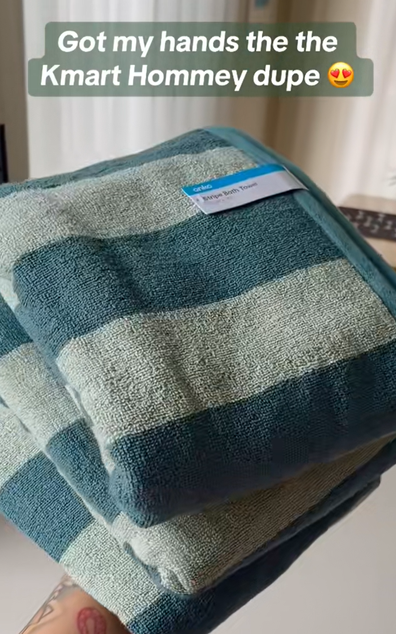 Kmart bath towels hommey dupe