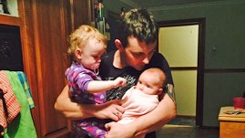 Shane McMahon with his daughter India and Evie.