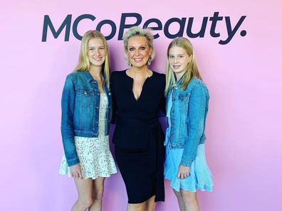MCoBeauty founder Shelley Sullivan with her two daughters.