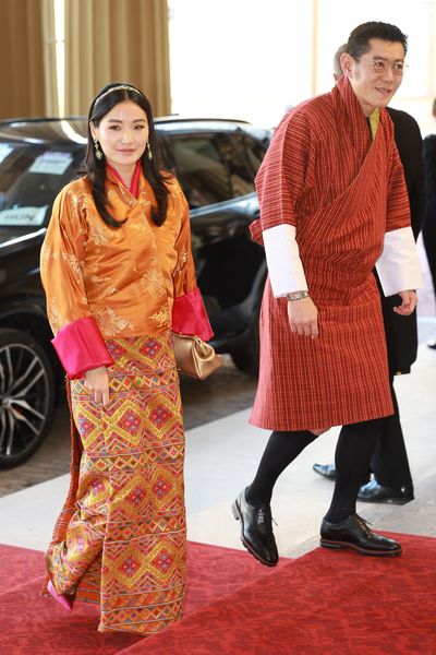 Bhutan royals arrive at coronation reception.