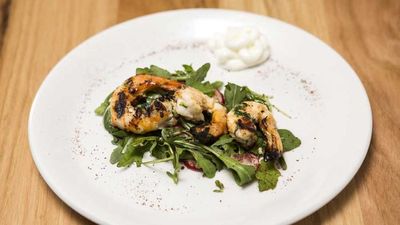 Recipe: <a href="https://kitchen.nine.com.au/2017/11/21/07/50/family-food-fight-the-shahrouks-garlic-prawns-with-rocket-and-radish-salad" target="_top">FFF's The Shahrouk's garlic prawns with rocket and radish salad</a>