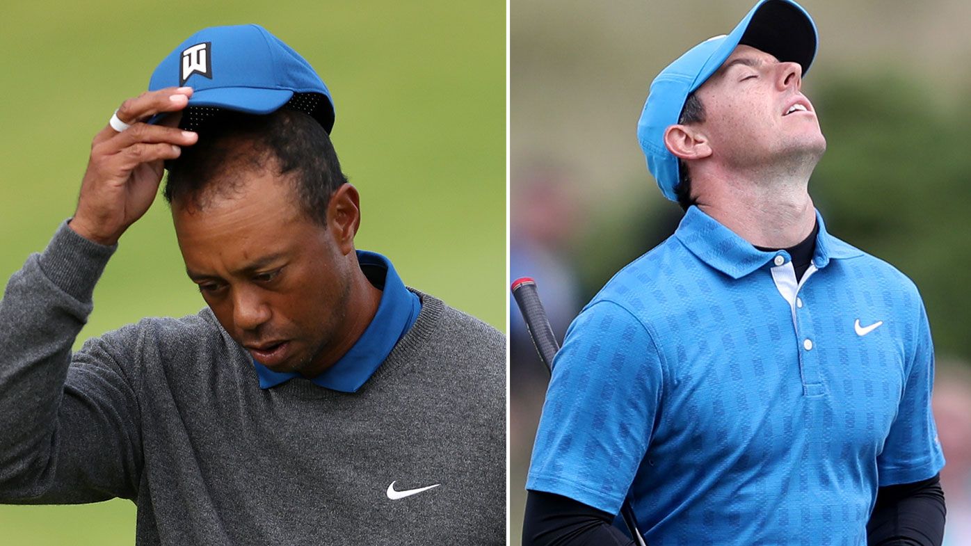 Tiger Woods and Rory McIlroy had shocking opening rounds at Portrush.