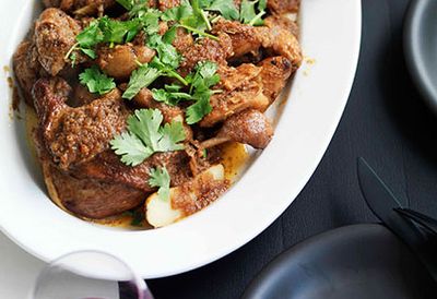 Burmese duck leg and potato curry
