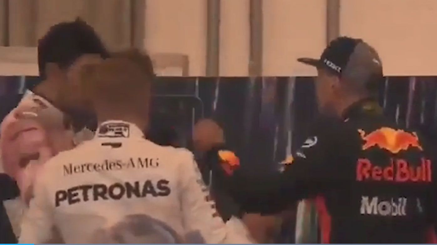 F1: Max Verstappen shoves Esteban Ocon at Brazilian Grand Prix after being taken out