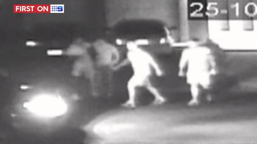 The kidnapping was caught on CCTV. (9NEWS)