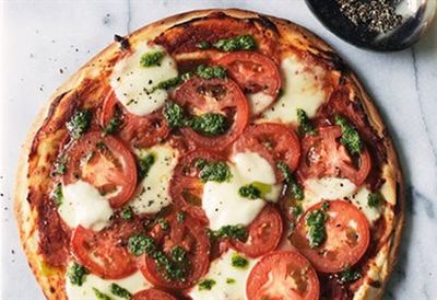 Friday: Tomato, pesto and bocconcini pizza