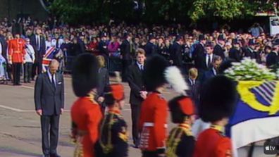 Both Harry and William walked behind their mother's coffin in the funeral procession in 1997.