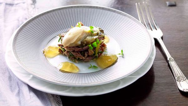 Tony Bilson: Petite salade of oxtail and Sydney rock oyster
