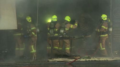 Twenty-seven firefighters responded to the scene.