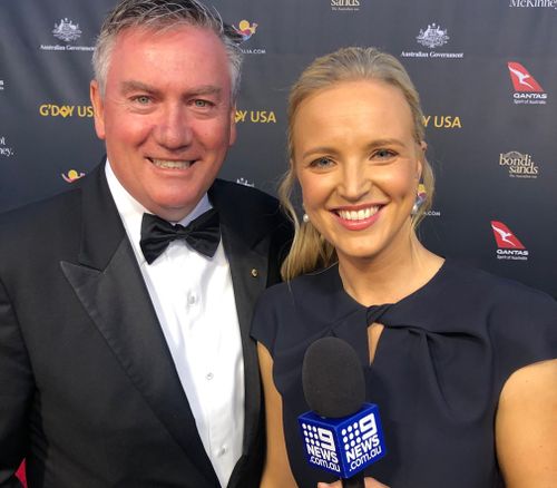 Eddie McGuire joked he was scouting the next AFL star from the US.