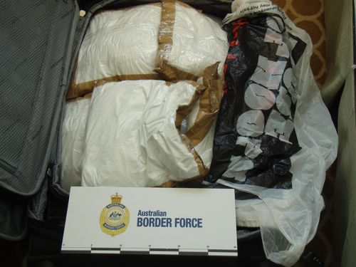 Australian Border Force officers foudn 95kg of cocaine on the Sea Princess in 2016. (AAP)