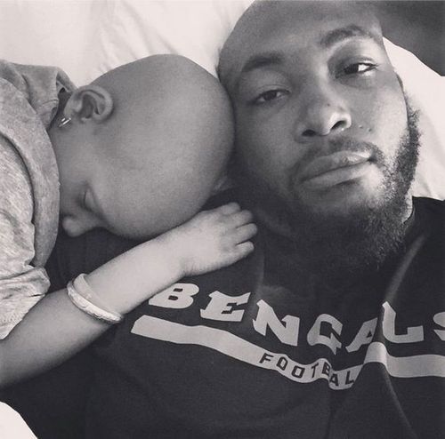 "The simple things are what I enjoy most," NFL star Devon Still wrote under a photo of him and daughter Leah. (Instagram)