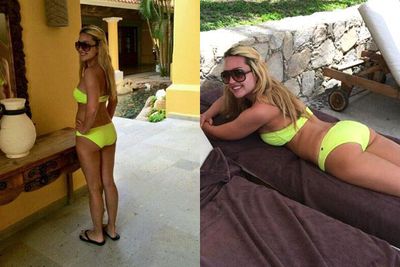 Clad in a neon bandeau bikini, Amanda Bynes tweeted her fun in the sun while soaking up rays in Cabo San Lucas. A vacay for her birthday?! Why not!