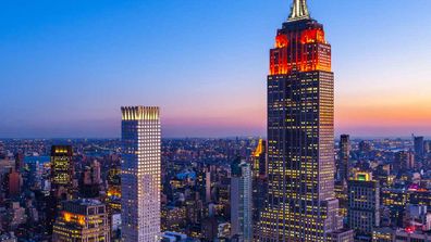 The view of the Empire State Building and The Langham Hotel (home to Ai Fiori Restaurant) in NYC