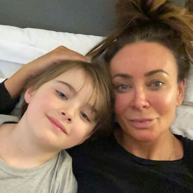 Michelle Bridges and her son Axel