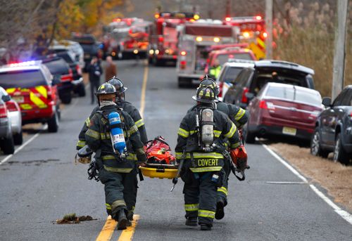 The bodies of the mother and children were badly burned. Medical examiners had not determined causes of death for them as of yesterday afternoon.