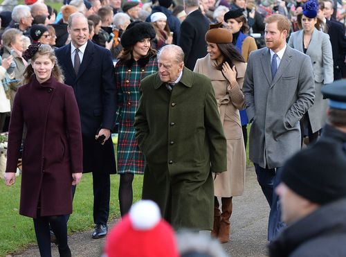 The Duke of Edinburgh (left) and The Duke of York arriving to attend the morning church service at St Mary Magdalene Church in Sandringham last week. (AAP)