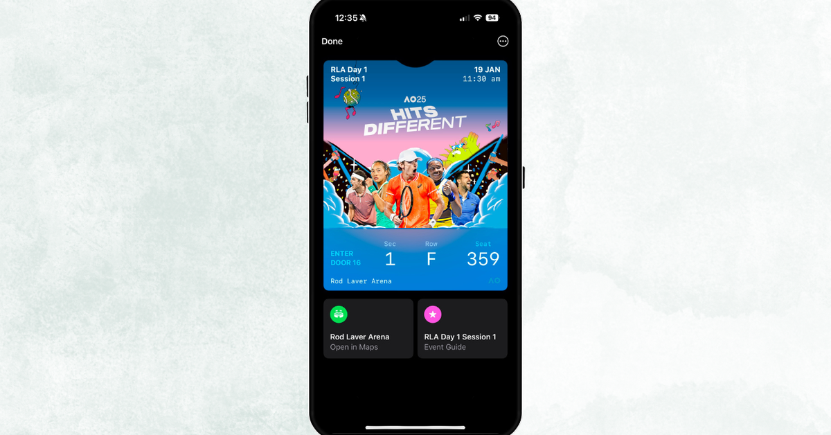 'Next generation' Australian Open tickets offer new capabilities for iPhone users