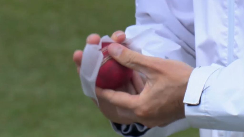 Umpires disinfect ball after England fieldsman's biosecurity breach
