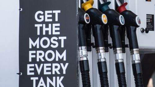 Petrol and Diesel pumps at a service station in Sydney, Wednesday, October 2, 2019. Petrol prices in Sydney are set to hit an 11-year high as drivers hit the roads for the long weekend. (AAP Image/James Gourley) NO ARCHIVING