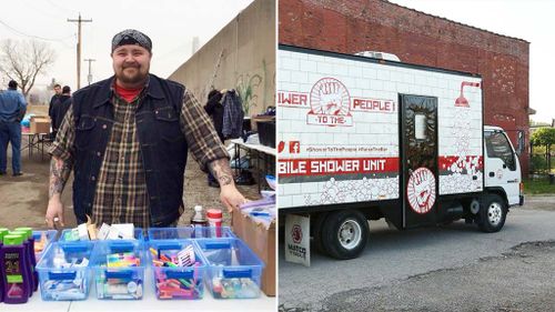 Missouri man converts truck into mobile shower for the homeless