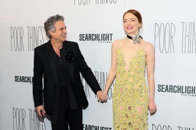 Mark Ruffalo and Emma Stone attends the Poor Things premiere at DGA Theater on December 06, 2023 in New York City. (Photo by Dia Dipasupil/Getty Images)