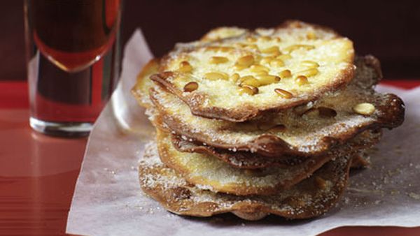 Caramelised pine nut pastries