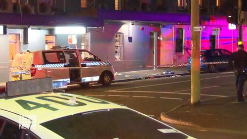 Two teenagers are fighting for life after being stabbed outside an inner Sydney hotel, where they'd earlier been celebrating a birthday. 