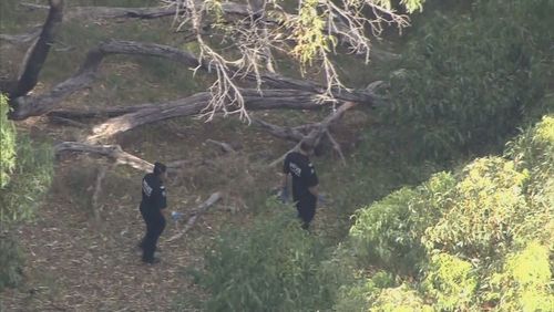 Police also searched bushland during yesterday's raids.