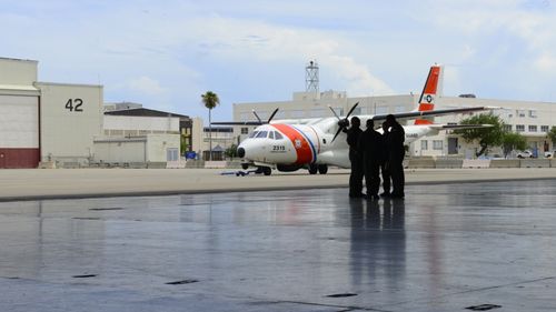 Coast Guard crews prepare for response efforts at Air Station Corpus Christi in Texas. (US Coast Guard) 
