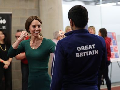 Kate gets sporty with budding athletes at SportsAid event in London