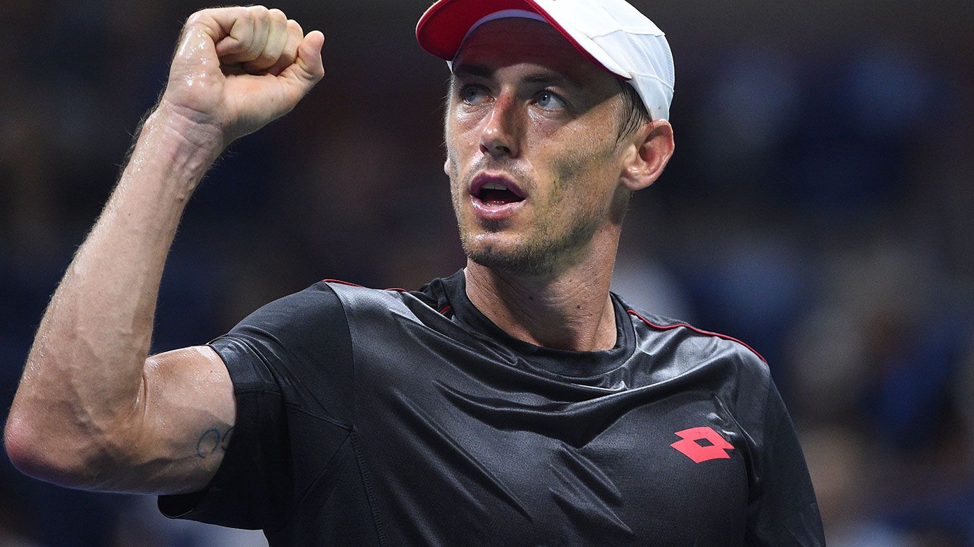 John Millman during his run at the US Open that saw him eliminate Roger Federer