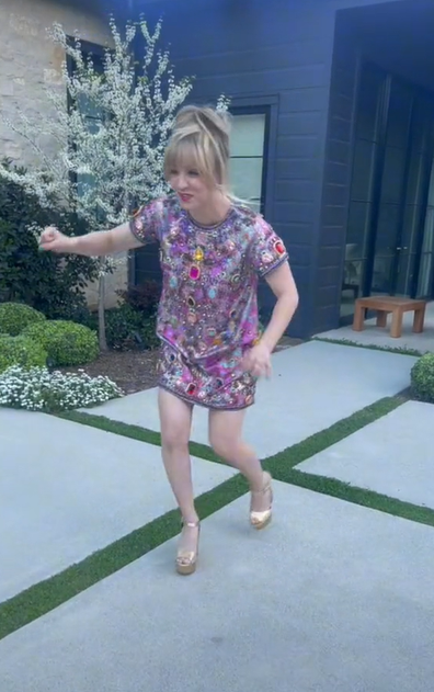 Kaley Cuoco takes a tumble on TikTok