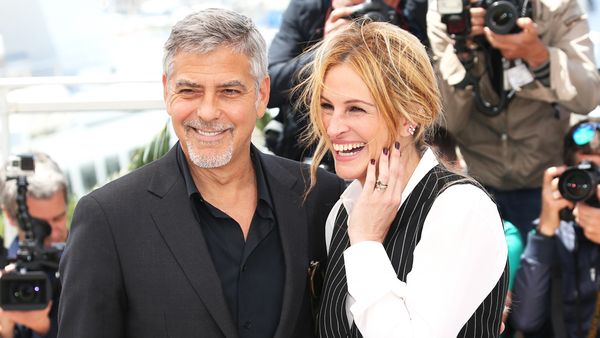George Clooney and Julia Roberts at Cannes Film Festival in 2016. Image: Getty