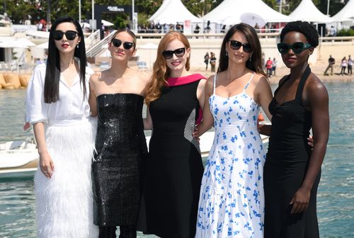 Fan Bingbing with Marion Cotillard, Jessica Chastain, Penelope Cruz and Lupita Nyong'o at the 71st Cannes Film Festival.