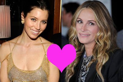 Mutual girl crush alert! Julia Roberts and Jessica Biel both have the hots for each other, so we reckon they should make a go of it. In 2010, Jess revealed: "I hear she has a girl crush on me and I definitely have one on her. I think she is amazing. Although I did panic for a while because I sent her a text and she didn't reply for a while. But we're fine now."