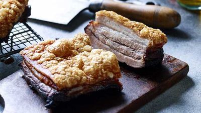 Recipe:&nbsp;<a href="http://kitchen.nine.com.au/2017/08/29/13/08/salt-crusted-crispy-pork-belly" target="_top">Salt-crusted crispy pork belly</a>
