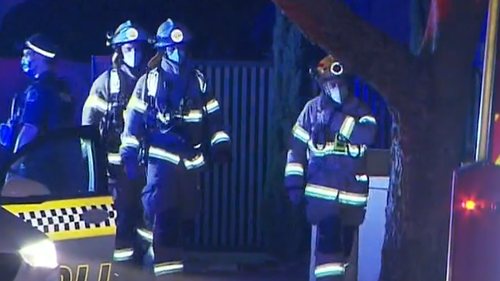 Quick work by firefighters has stopped a backyard blaze in Adelaide from spreading to neighbouring properties.