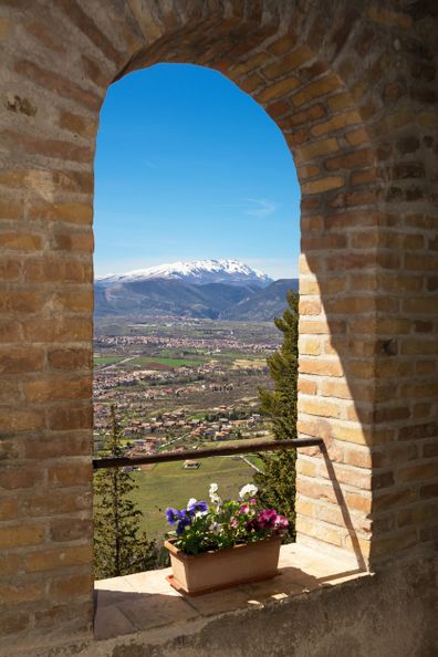 Peligna valley in Pratola Peligna in Abruzzo, Italy