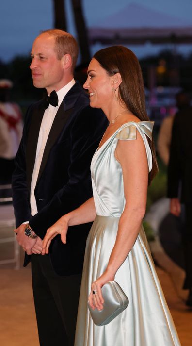 Prince William, Duke of Cambridge and Catherine, Duchess of Cambridge attend a reception hosted by the Governor-General of the Bahamas