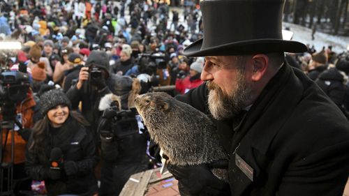 Punxsutawney Phil - the legendary groundhog weather watcher - woke up and saw his shadow on Thursday morning (US time), calling for six more weeks of winter.