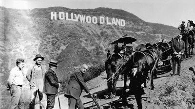 The Hollywood sign originally read Hollywoodland
