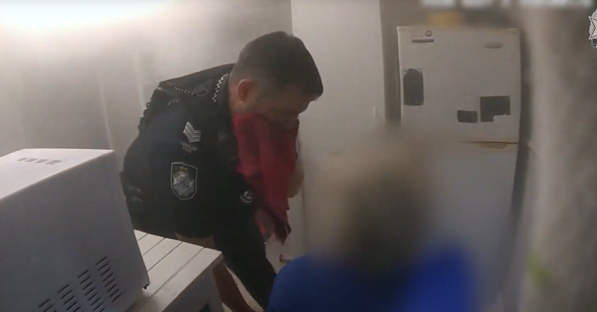 Officers rescue elderly woman in wheelchair from burning home