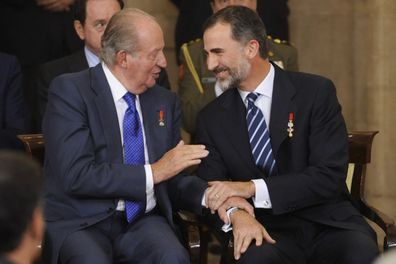 Juan Carlos and King Felipe VI of Spain