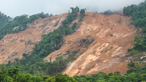 The landslide affected villages in the Kegalle district. (AFP)