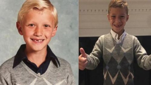 Seven-year-old boy becomes fifth in his family to wear 61-year-old heirloom sweater