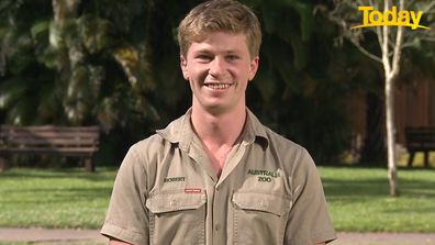 Robert Irwin on what he thinks about that crocodile video from when he was a baby.