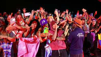 Justin Bieber performs at the Coachella Stage during the 2026 Coachella Valley Music and Arts Festival at Empire Polo Club on April 18, 2026 in Indio, California.
